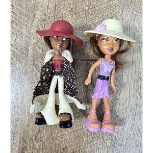 McDonalds Bratz Mini Dolls Yasmin & Sasha Lot 5 inch Happy Meal Toy 2003 Vtg
